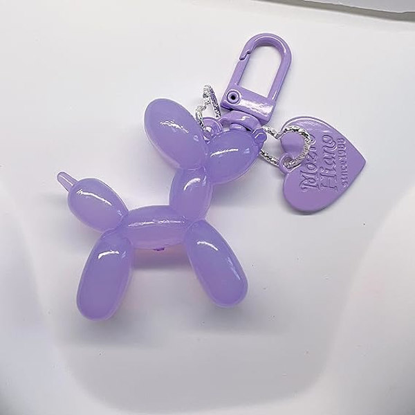 Jelly Ballong Hund Design Nøkkelring for Kvinner, Søte Jenter Nøkkelring, Nøkkelring Tilbehør for Bilnøkler