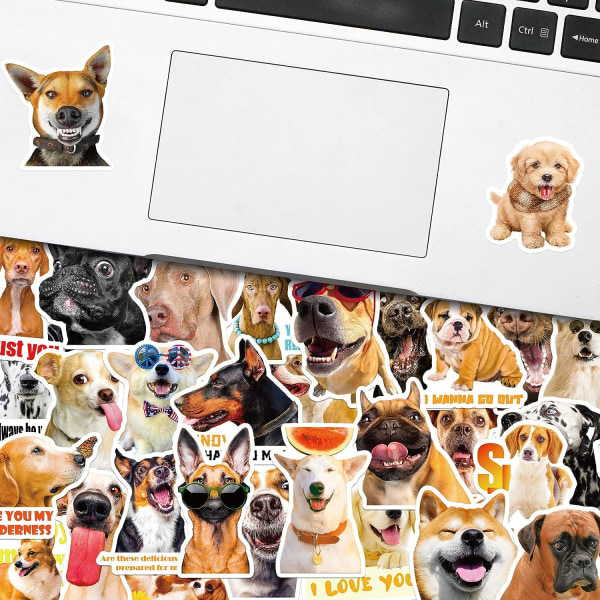 Hundeklistermærker-100 dyr tegneserie vandtæt laptop kedel kuffert DIY fødselsdagsfest smuk vinyl klistermærke scrapbog skateboard telefon etui