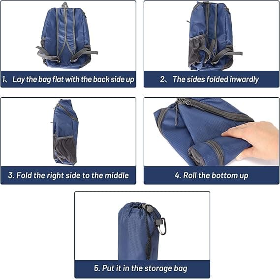 Foldable Backpack Lightweight, Small Backpack Waterproof for Outdoor Sports, Durable Packable Backpack Practical Gifts for Men Women