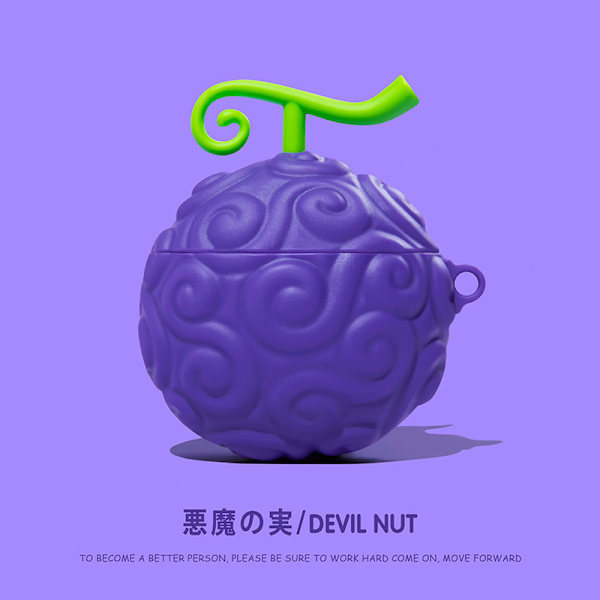AirPods 3 Fodral Trendig Design Cover för Söt Cartoon 3D Kawaii Kul Mjuk Designer Mode Cool Unik Vacker för Flickor Pojkar Tonåring Girly Lila Frukt