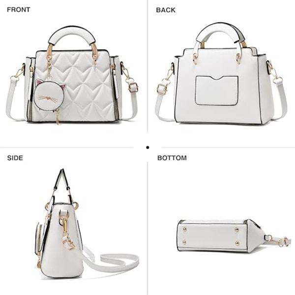 Moderne Punge og Håndtasker til Kvinder Damer Læder Top Håndtag Satchel Skuldertasker Små Totes