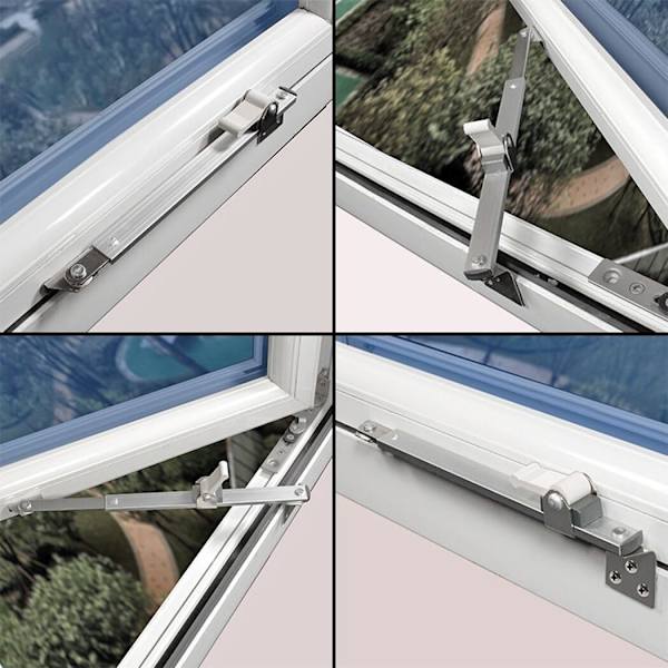 Fönsterbegränsare 360mm Vindbeständig Aluminiumlegering Teleskopisk Fönsterfäste (Färg: A)