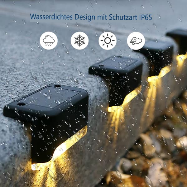 12 Pcs Solar Lights for Outdoor Garden, Deck Lights Warm Light, Black