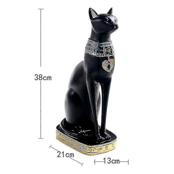 Egyptisk Gudinde Bastet Kat Samlerobjekt Statue Hjemmekontor Dekoration L