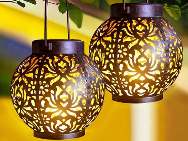 Solar lamp lantern black Svart black