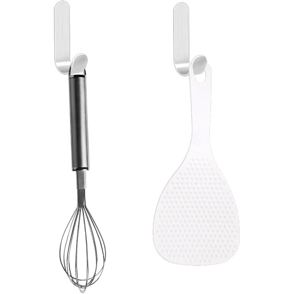 Självhäftande krok, 2 st rostfria självhäftande krokar, självhäftande krokar, handdukshållare i rostfritt stål, för kök, badrum, balkonger, B