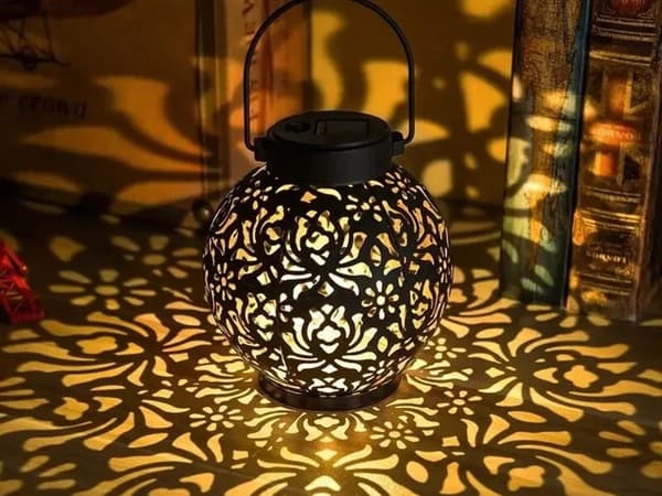 Solar lamp lantern black Svart black
