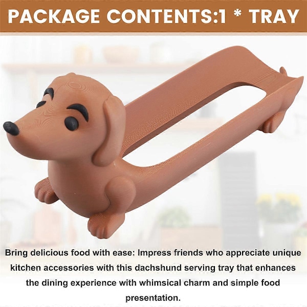 Dachshund Brett Dachshund Snacksbrett Hot Dog Stativ Egnet for Hjem Restaurant Dekor
