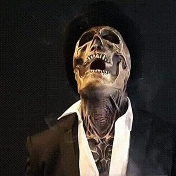 Kallo Naamio Pelottava Koko Pään Luuranko Päähine Creepy Biokemiallinen Naamio Realistinen Halloween Cosplay Lateksi Kauhu Naamio