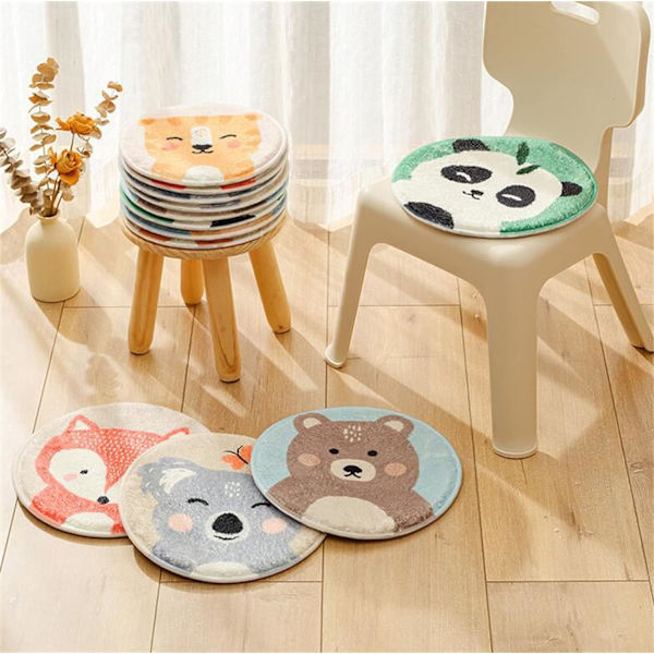 Rund barnestolpute - Stol pute - Myk sete pute - Barnes gulvpute - Rund pute (Koala, 30 x 30 cm)