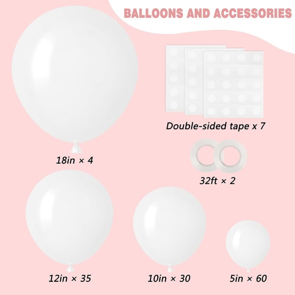 387 st svart guld och vita ballonger olika storlekar 18 12 10 5 tum för Garland Arch Kit, premium latexballonger för festdekoration