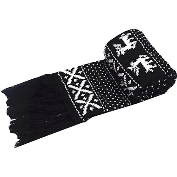 Unisex julren snöflinga halsduk höst vinter varm stickad lång halsduk