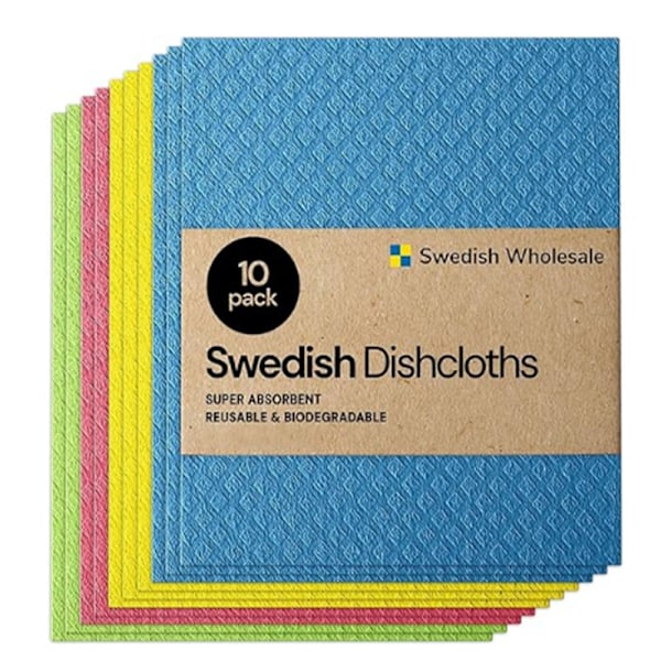 Disktrasa 19,5*17*0,2 cm Bomullstrasa tillverkad av trämassa Avfettad disktrasa Ekologisk disktrasa tillverkad av träfibrer Återvinningsbar Set of 10-3