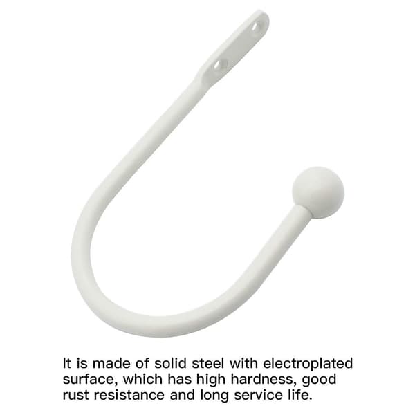 Decorative Window Hooks Curtain Holders Metal Curtain Tiebacks Hooks - White