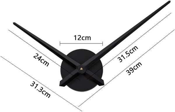 3D Clock Hands Simple Wall Clock Large Clock Pointer Living Room Bedroom Office Wall Clock Decoration