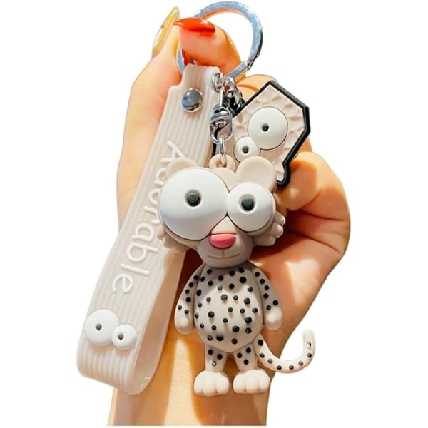 Söt galna nyckelring elefant giraff lejon nyckelring djur nyckelring hållare clip present för kvinnor flickor
