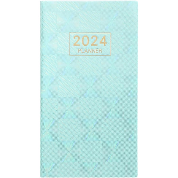 2024 taskukalenteri/taskukalenteri, viikoittainen ja kuukausittainen suunnittelija tammikuusta 2024 joulukuuhun 2024, agenda suunnittelija ja aikataulun järjestäjä (vihreä, 2 kpl)