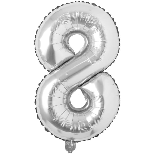 40 tommer brevballoner sølv alfabet nummer ballon folie Mylar fest bryllup(otte)