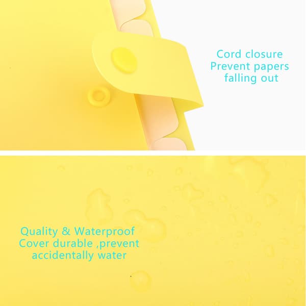 Expanding Folders A4 Paper Size, 2-Pack (Pink, Yellow)