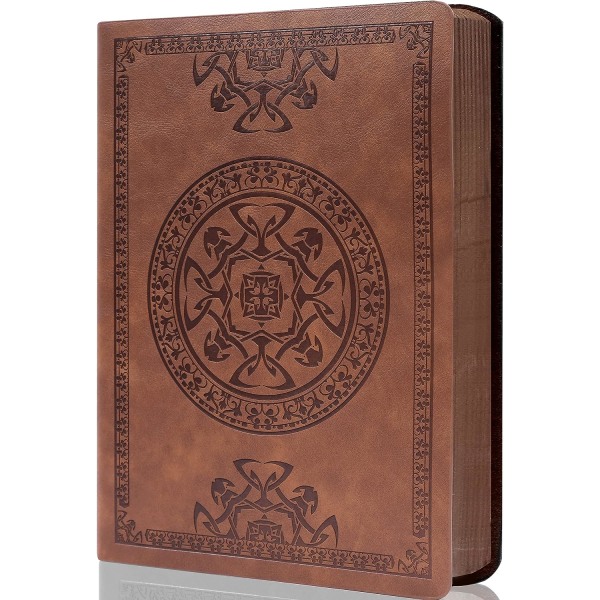 Læder Vintage Journal til Mænd Blødt Omslag 256 Linjerede Sider Notebook 180 Lay Flat til Skrivning Rejsedagbog, 5,7'' x 8,3'', Brun