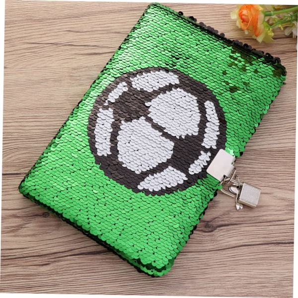 MAGICLULU Sports Gaver til Drenge Fodbold Sequin Journal Notebook med Lås Børn Daglig Sequin Børns Fodboldsæt Piger Dagbog med Lås og Nøgle Sequin For