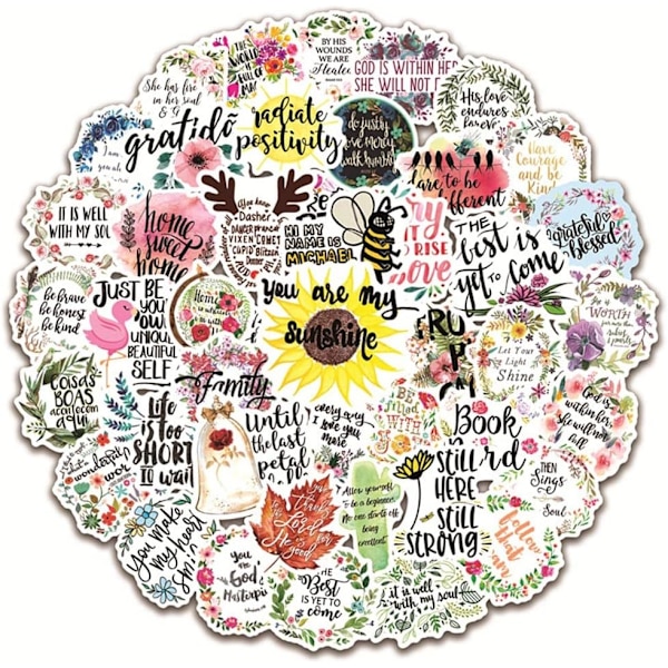 Estetiska motiverande klistermärken Belöning klistermärken Lärare Anställda, Laptop klistermärken för vattenflaskor Scrapbooking Journal dekaler (100 st)