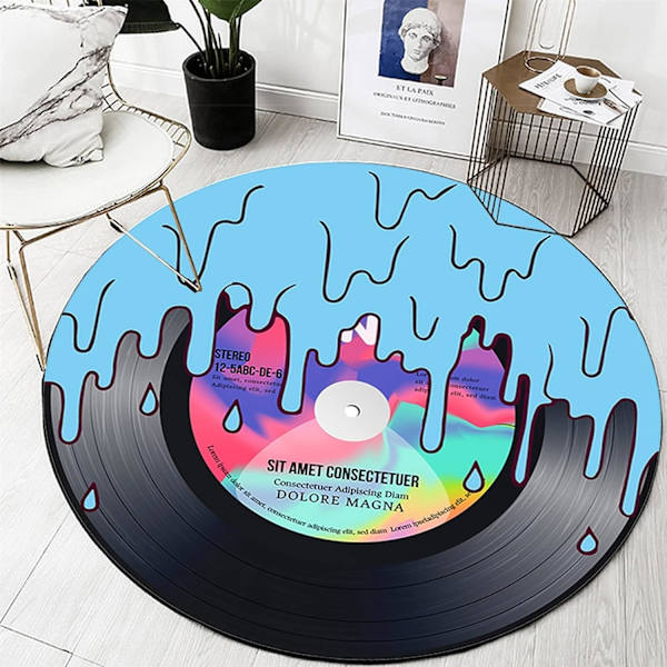 3D Vinyl Plate Gulvmatte, Vinyl Plate Matte, Vinyl Plate Utendørs Dørmåtte, Sklisikker Supermyk Vaskbar Absorberende Teppe (Farge: CD-6)