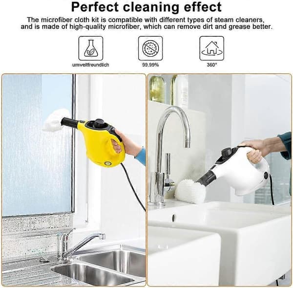 8 pcs Microfiber Cloths Protective Hand Nozzle Compatible with Karcher SC1 SC2 SC3 SC4 SC5 SV7