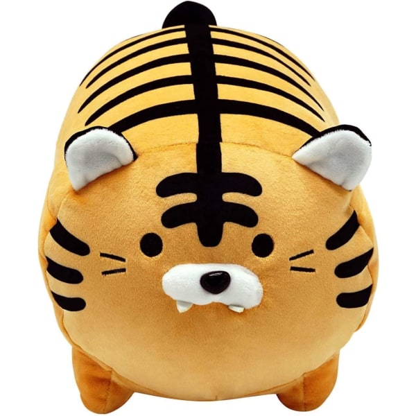 Söpö pehmo Tiger Doll -täytteinen Fluffy Tiger Pehmolelu Pehmeä eläinten pehmotyyny lapsille (ruskea tiikeri, 13,7")