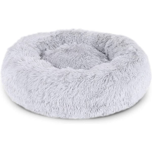 Hundeseng, Katteseng, Rund Donut Sofa Til Små Hunde, Kattepute, Kæledyr Rolig Plys Seng, Indendørs Fluffy Komfortabel Sød Faux Pels-C