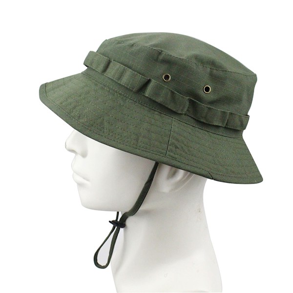 Fiskehatt för utomhus, bergsklättring, jakt, solhatt Army green 60cm (applicable to 58-60cm)