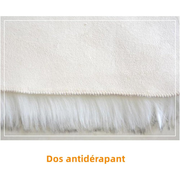 Imiteret Fåreskindstæppe, Syntetisk Fåreskind Fluffy Blødt Luksus Uldtæppe Sofa Pude Dekorer Din Stue og Soveværelse (45cm, Lyseblå)