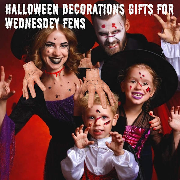 1 stk. Wednesday Thing Hånd, Wednesday Addams Hånd, Addams Family Hovedrealistisk Wednesday Addams Tilbehør til Cosplay Dekorationer