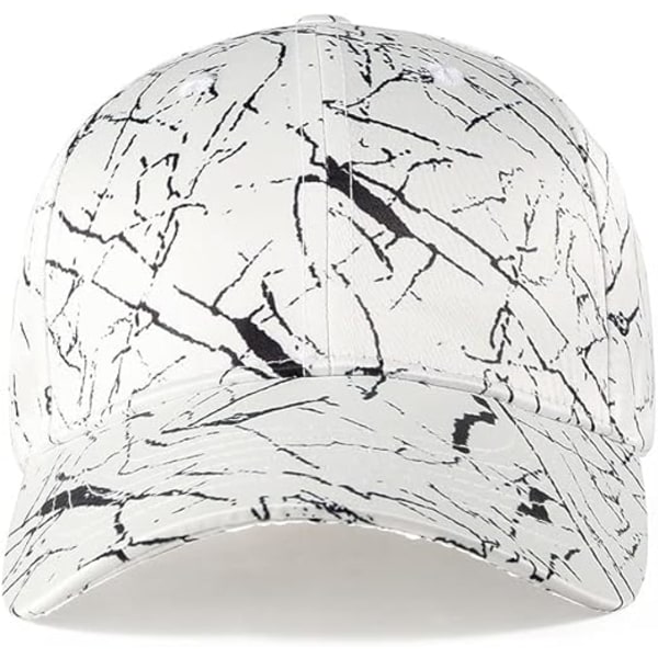 Mote Baseball Cap for Kvinner Menn Justerbar Voksenhatt for Sommer Løping Sport Fotturer Strand Utendørs Golf Unisex（Hvit 55-61CM）