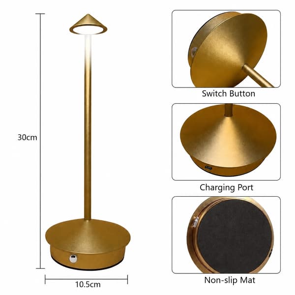 Table Lamp / Desk Lamp - Wireless LED Lamp Guld gold