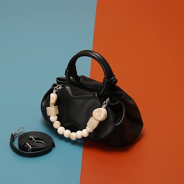 Kvindernes kæde pung taske, sky-formet dumpling clutch pung, Ruched kæde link skulder håndtaske