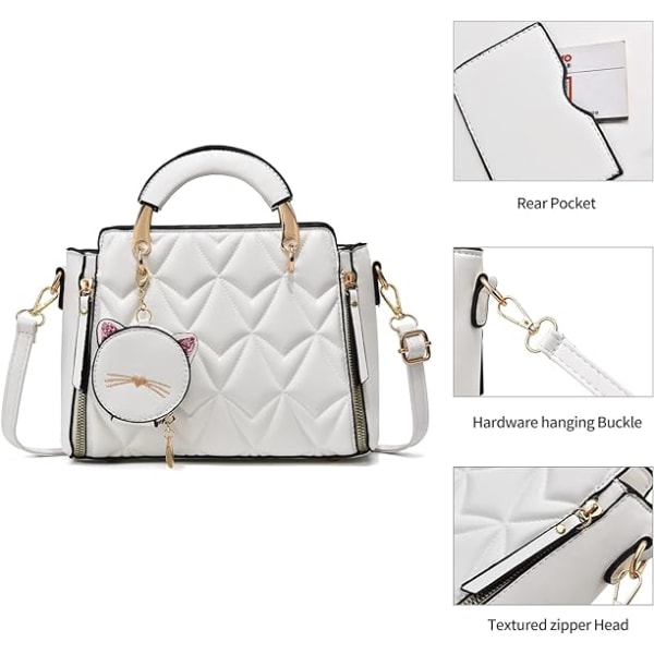Moderne Punge og Håndtasker til Kvinder Damer Læder Top Håndtag Satchel Skuldertasker Små Totes