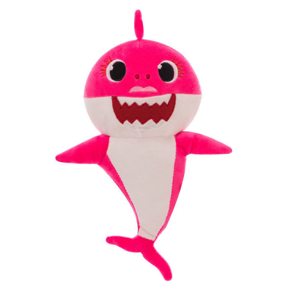 Baby Söt Shark Plyschleksak Kudde, Sjung & Swing Musikaliska plyschleksaker, Interaktiva mjuka mjukdjur Haj Plyschdocka (rosa)