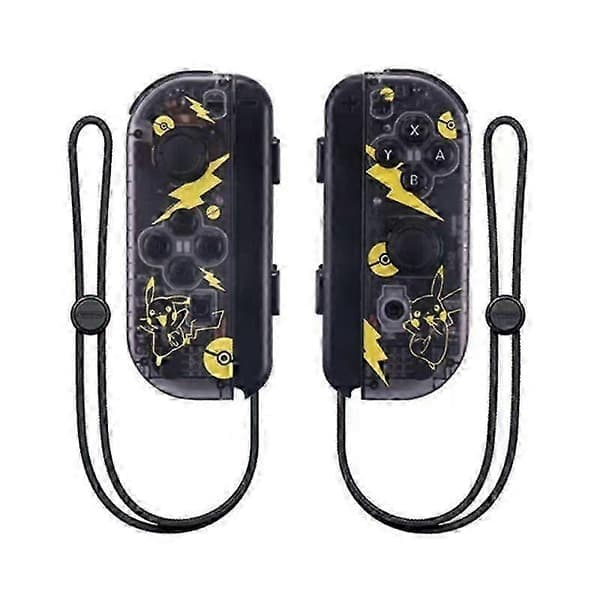 Joycon Wireless Controller for Nintendo Switch, Supports Wake-up Function, Left Right Remote Control with Wrist Strap Pikachu Pikachu