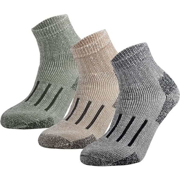 Uldsokker mænd udendørs vandreture om foråret og efteråret korte rørgulv varme sokker sportsstrømper Størrelse 10-13 til mænd (42-45)
