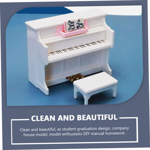 1 sarja Mini Piano Koriste Tyttömäinen sisustus Vintage sisustus Piano Mini Grand Miniatyyri Nukke Huonekalut Malli DIY Maisema Prop Luova Koristelu