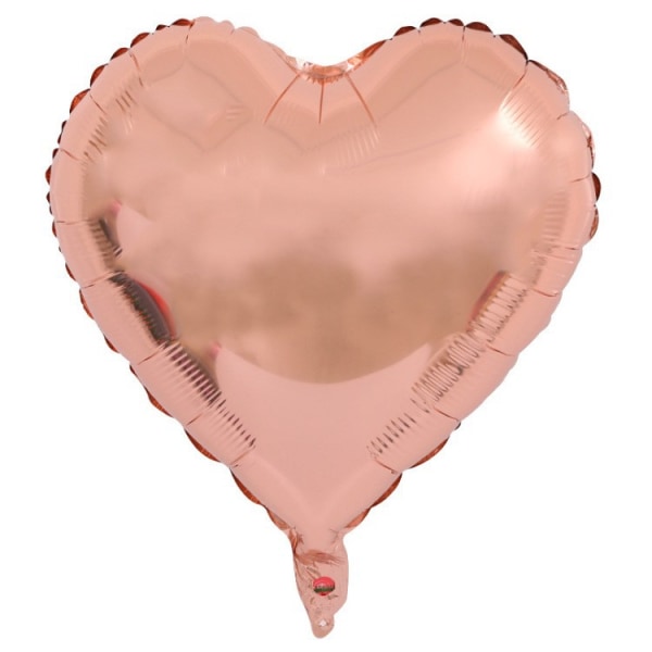 10 st roséguld folie hjärtformade ballonger 18 tums hjärta mylar ballonger för baby shower Bröllop alla hjärtans dekorationer Kärleksballonger Festdekorationer