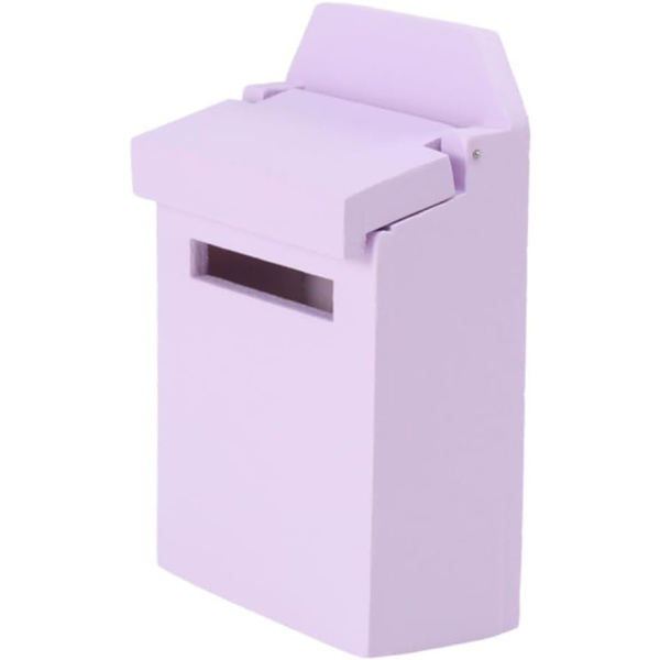 1 st 1/12 möbelprydnad för barn trä mini tillbehör miniatyrdockhus scen rekvisita minihus brevlåda prydnader modell rosa bambu trä