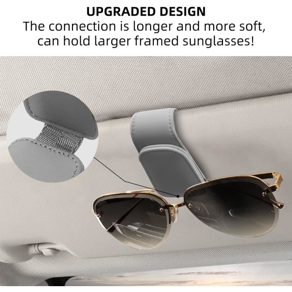 2Pcs Car Sunglasses Holder, Magnetic Sunglasses Clip for Car Visor, Eyeglass Hanger Clip for Car Sun Visor