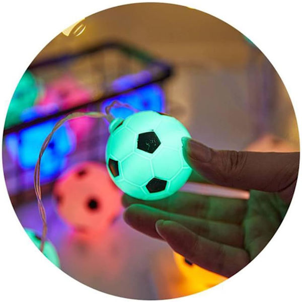 Fotball lyslenker, innendørs/hage lyslenke, USB LED fe-lys, 3M farge 20LED, jenters soveromdekor, bar, fest, juledekorasjon