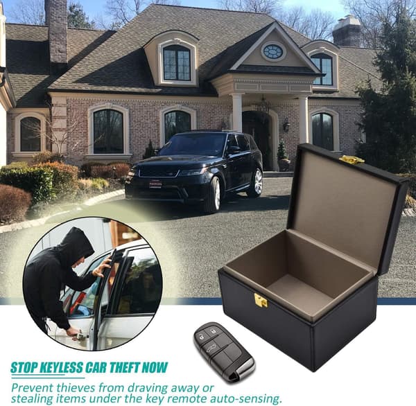 Signal Blocking Box for Car Key, Keyless Car Key Security Box, Large Signal Blocking Box