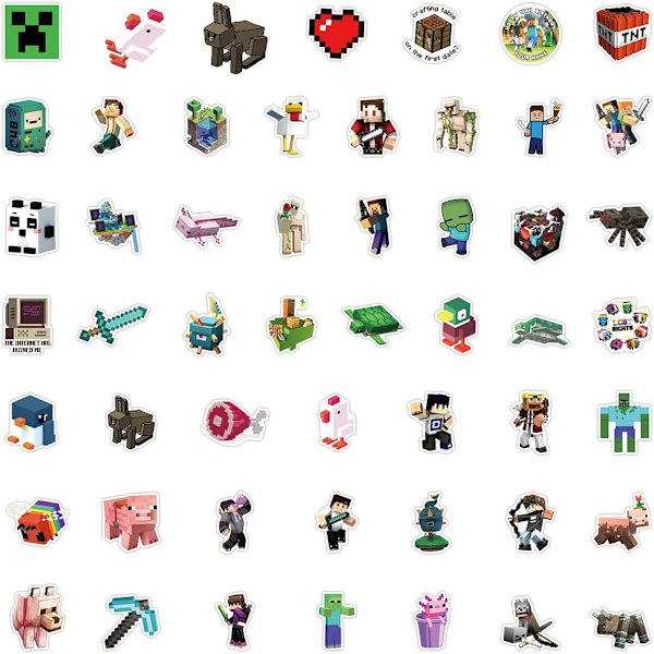 Klistremerker for Minecraft-festutstyr Barn Tenåringer Gutter Festutstyr Leke Vannflaske Klistremerker Vinyl Vanntette Bærbare Klistremerker B