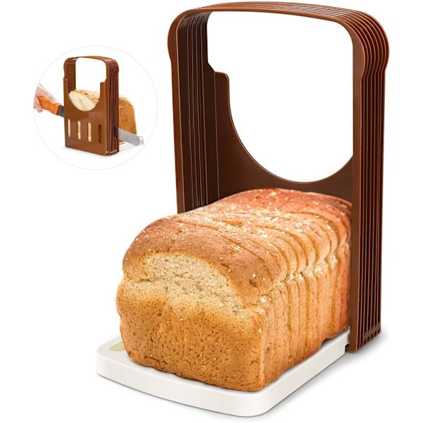 Bread Slicer, Foldable Adjustable Bread Slicer, Slicing