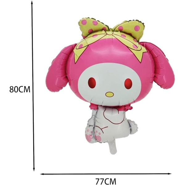 2 stk. Kawaii Anime Balloner Tegneserie Balloner Aluminium Film Balloner Til Fødselsdagsfest Daglig Fest Cosplay Fans (Pink)