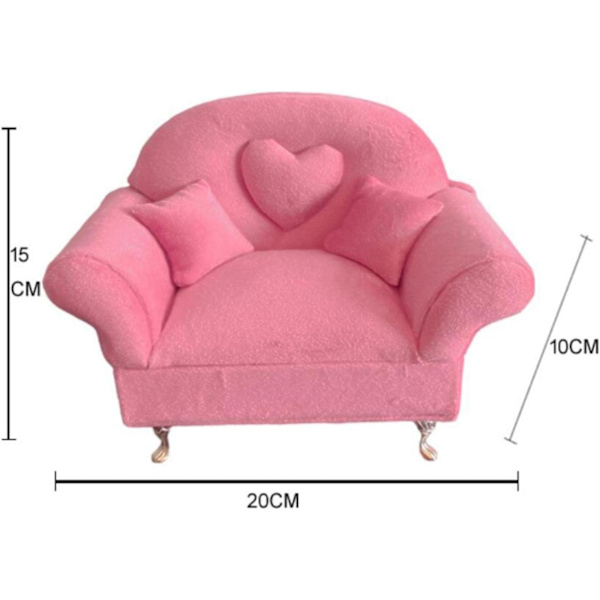 1/6 Sofa Soveværelse Dekor Piger og Kvinder Smykkeæske, Dukkehus Liv Scene Forsyning, Smykkeæske Organizer til 12inch Dukker Actionfigurer Accs